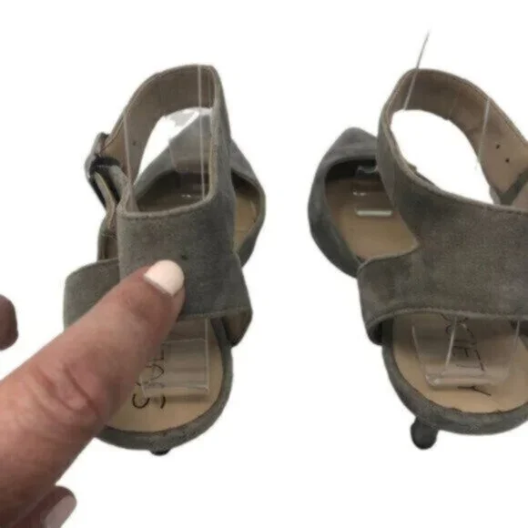 Sole Society | Women's Sandal Taupe Suede Heels Size 8 - Picture 12 of 13